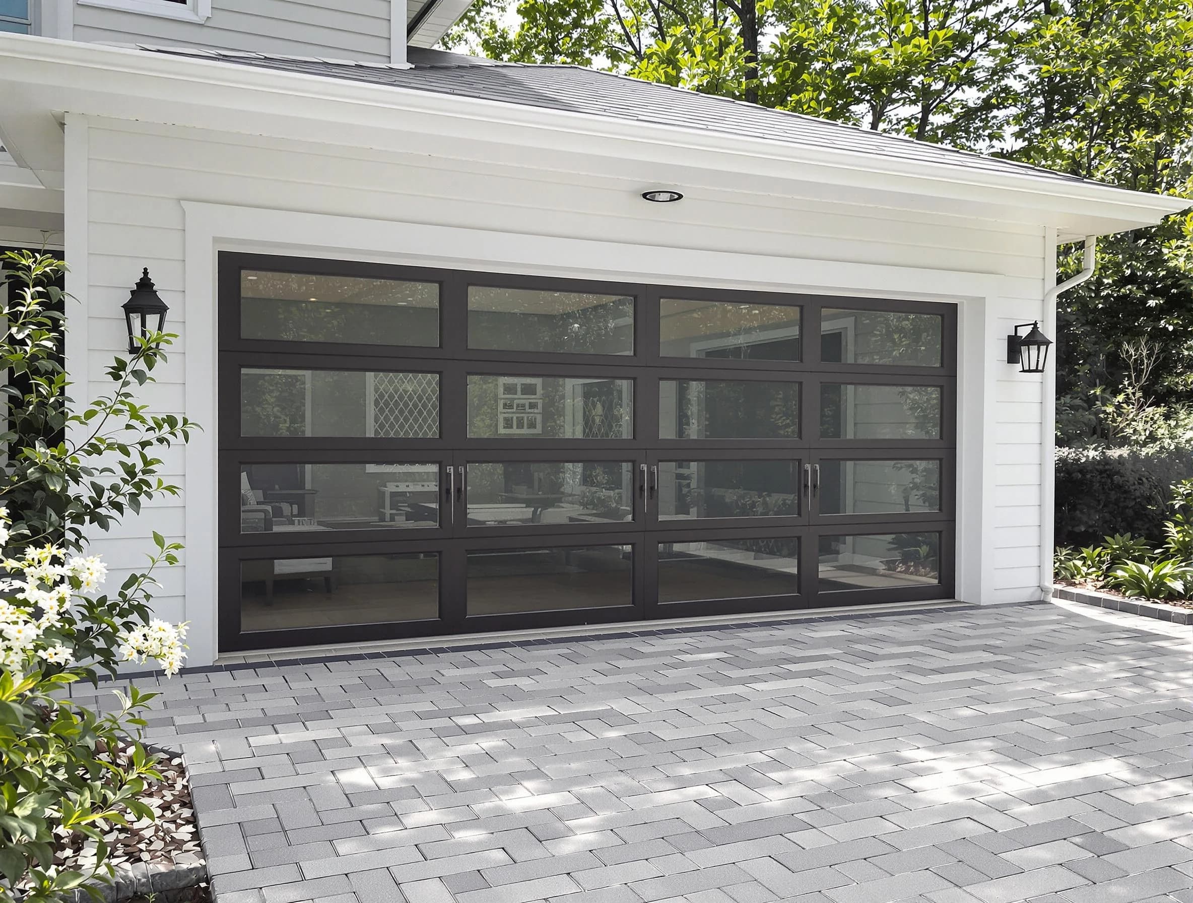 Buford Garage Door Repair design specialist presenting custom garage door options to Buford homeowner