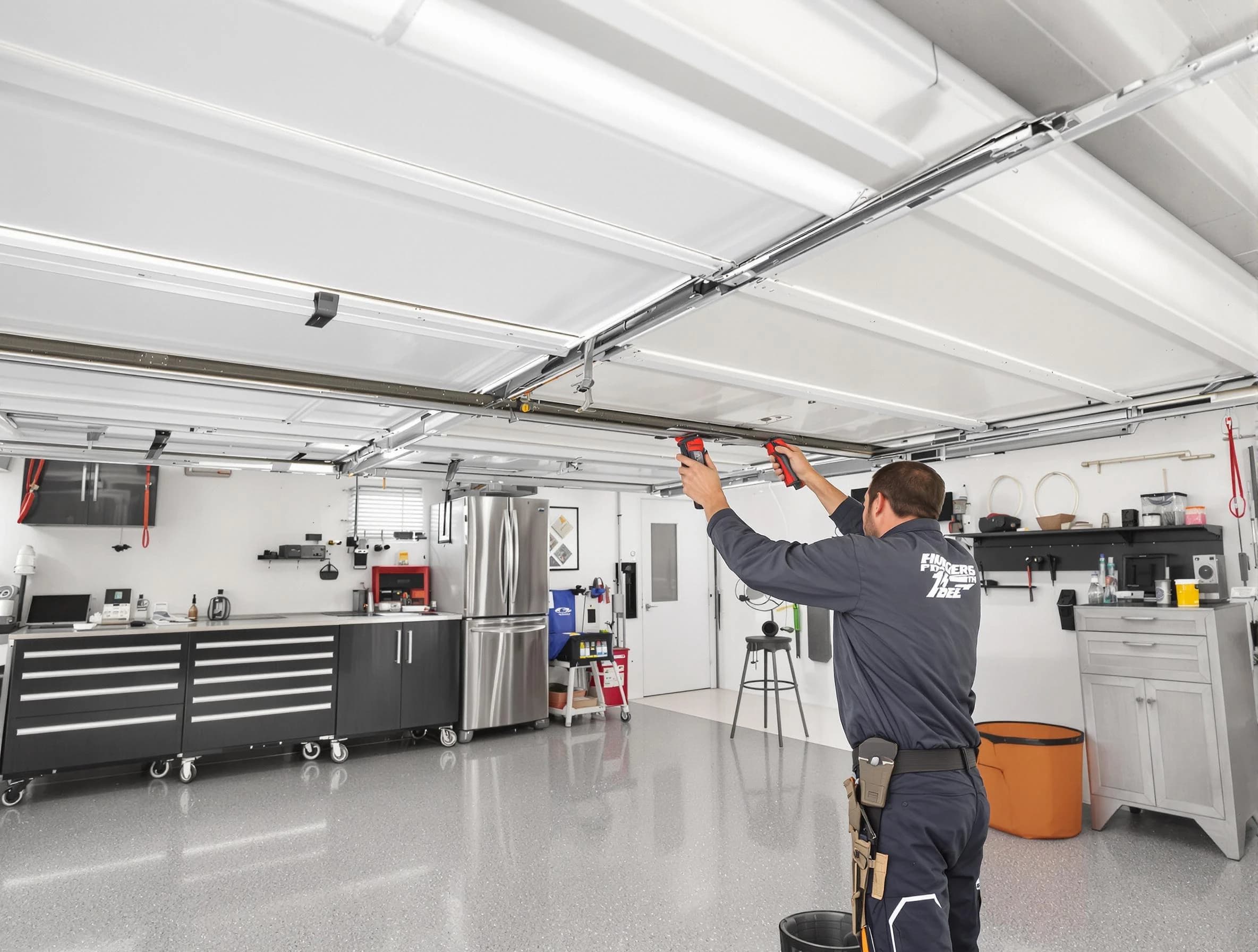Overhead garage door repair service by Buford Garage Door Repair in Buford