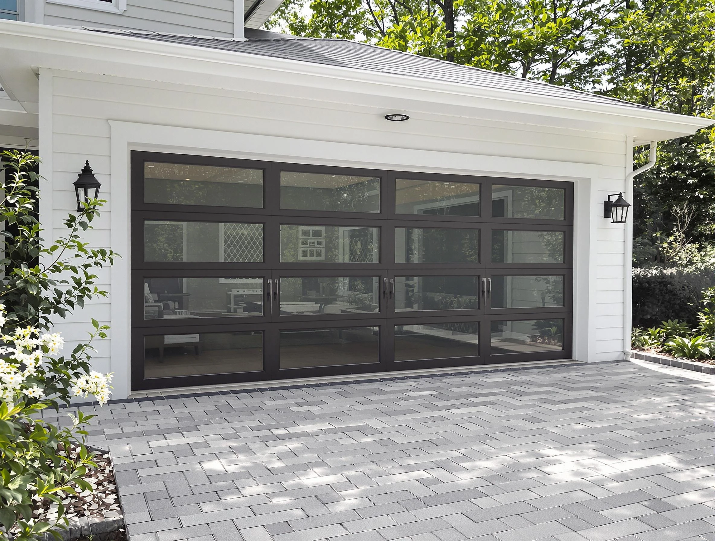 Buford Garage Door Repair design specialist presenting custom garage door options to Buford homeowner