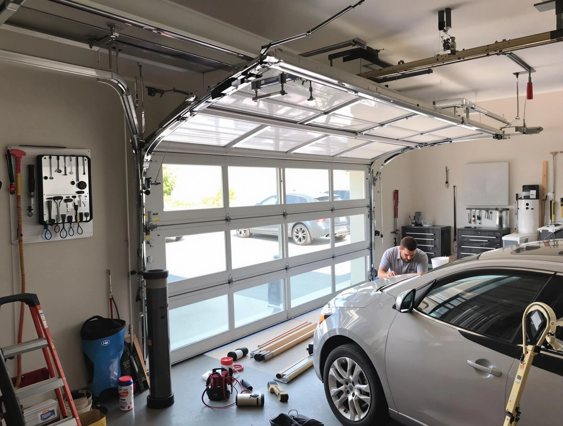 Garage door noise reduction service by Buford Garage Door Repair in Buford