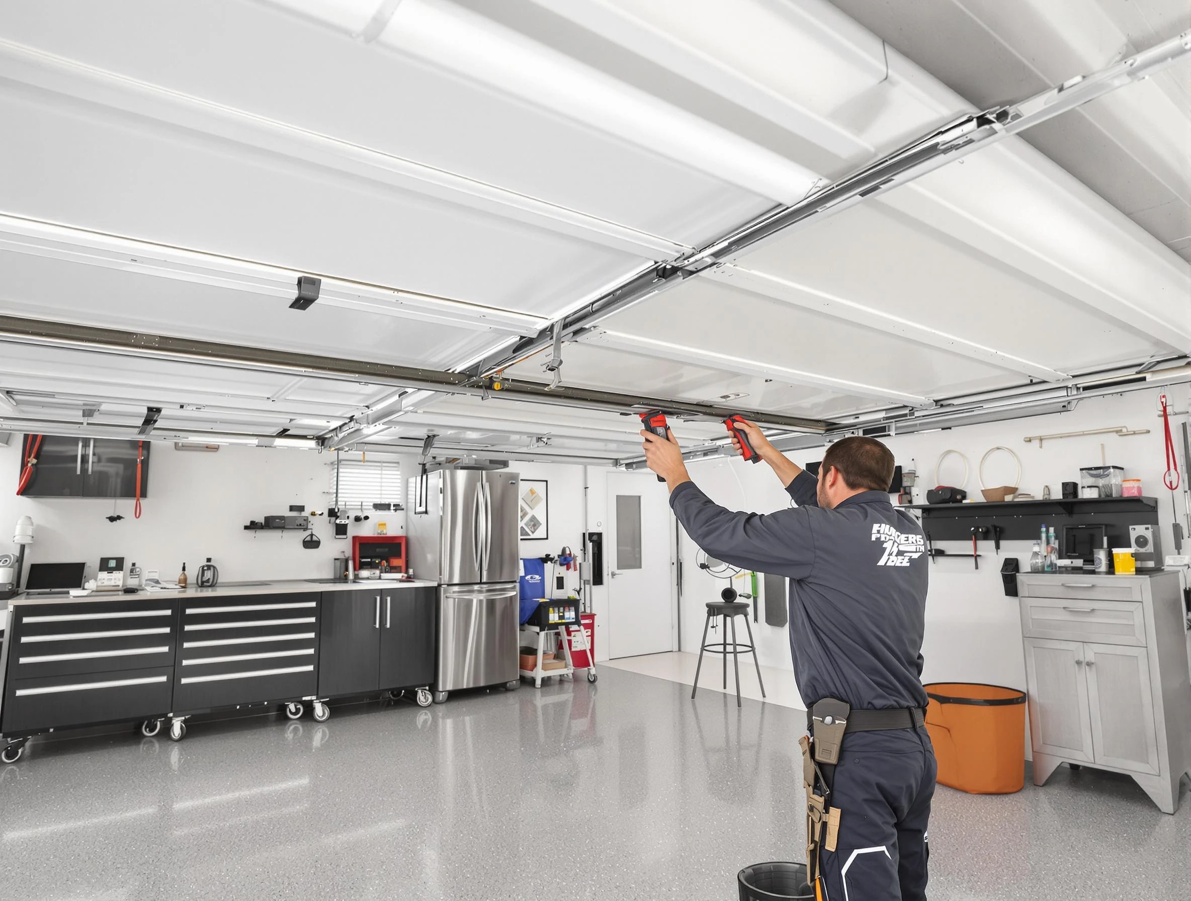 Overhead garage door repair service by Buford Garage Door Repair in Buford
